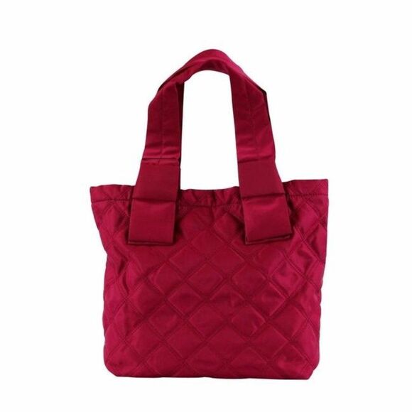 NWT Marc Jacobs Quilted Knot Rasberry Nylon Tote - Picture 4 of 12
